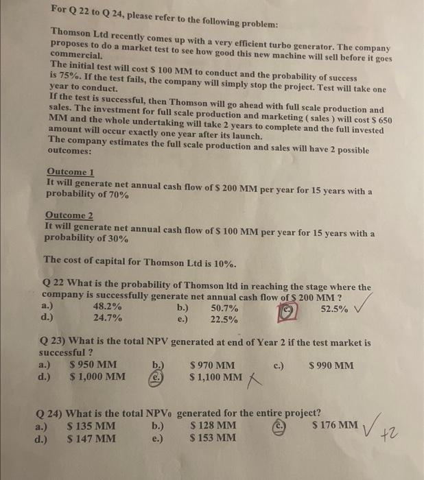 please answer question 24, a guaranteed thumps up for correct answer with