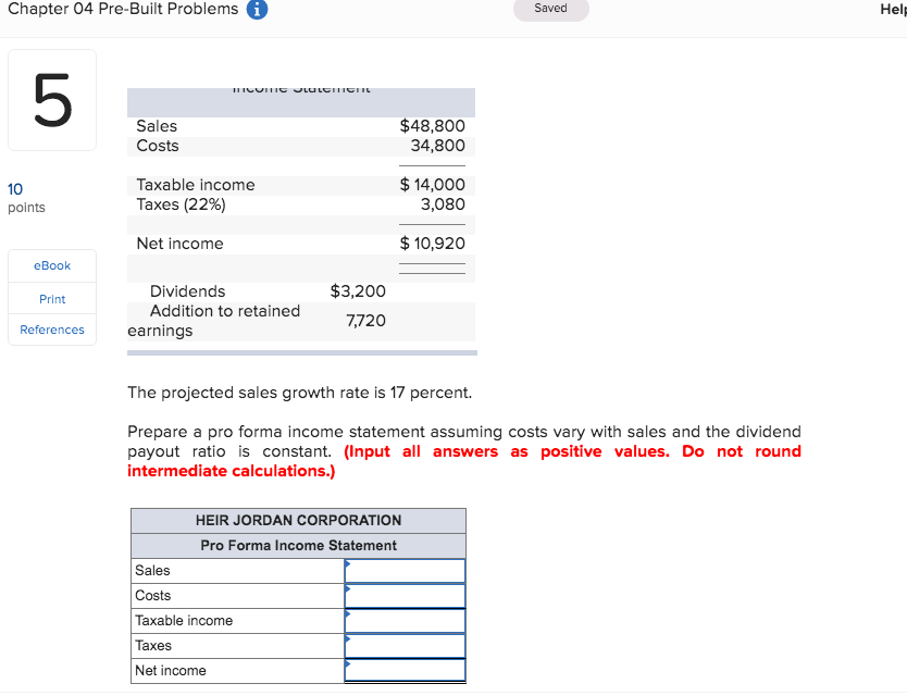  Chapter 04 Pre-Built Problems i Saved Help Sales Costs $48,800 34,800