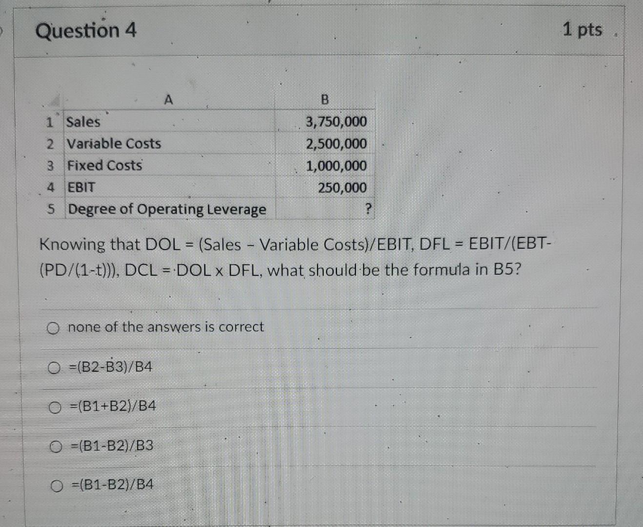 F/(P-v), Target EBIT Break-Even Quantity =(F+ Target EBIT )/(Pv), and Cash Break-Even