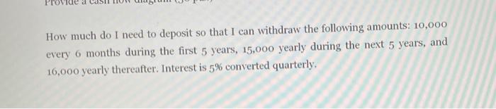 please show the step by step procedure and the cash flow diagram