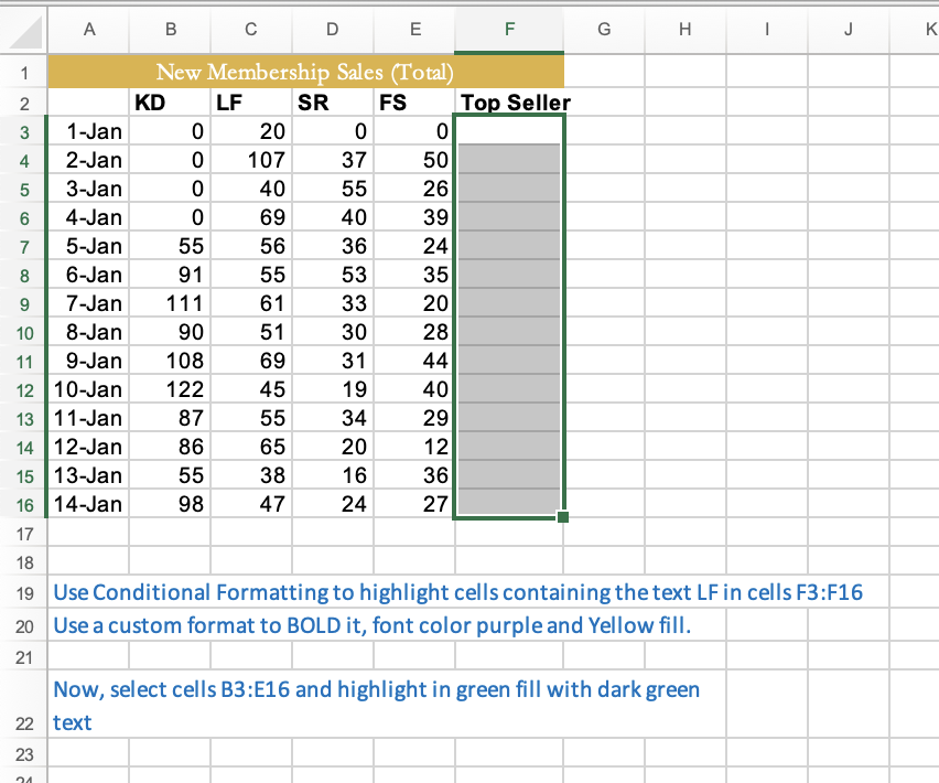 please include formulas B D E F G H I J K