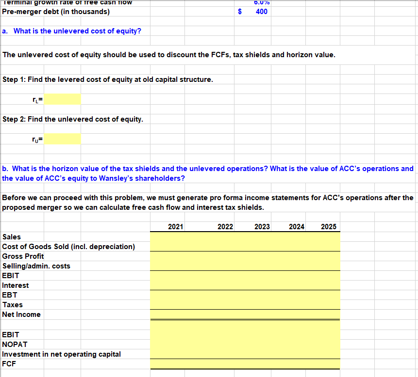 the partial model in the file Ch22 P07 Build a Model.xls on
