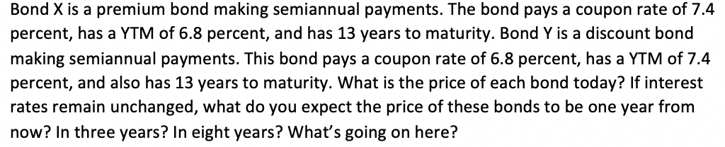 I need help solving this problem, thank you! Bond X is a