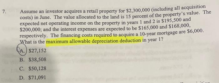 answer is A but i need help with knowing how to get