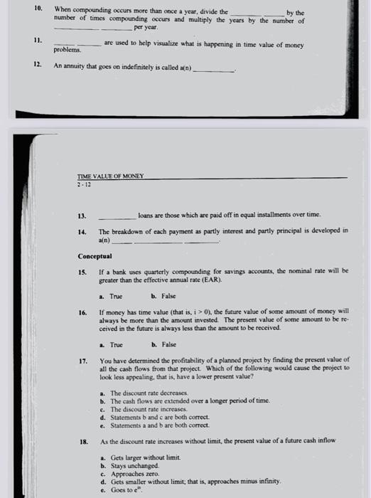  10. 1). When compounding occurs more than once a year, divide