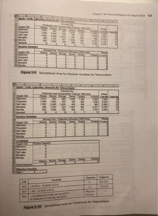  Supply Chain Management: A. Using a spreadsheet model, solve the demand
