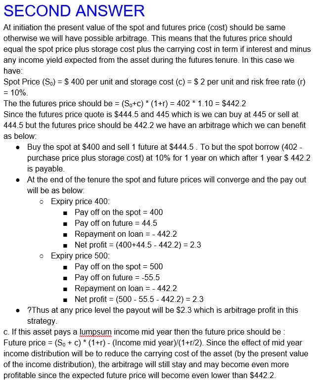 that provides no income. It costs $2 per unit to store the