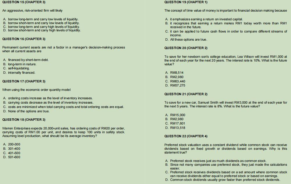 the timing when shareholders want increased earnings and may instead consider the