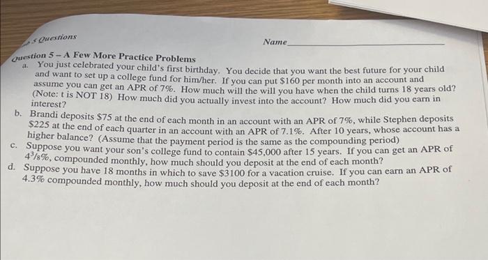 that earns 8.75% interest compounded monthly. You start Dec. 30th and take