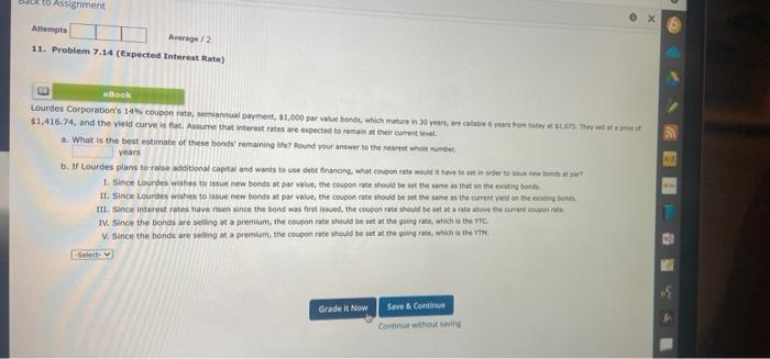  to Assignment 0 x Attempts Average 2 11. Problem 7.14 (Expected