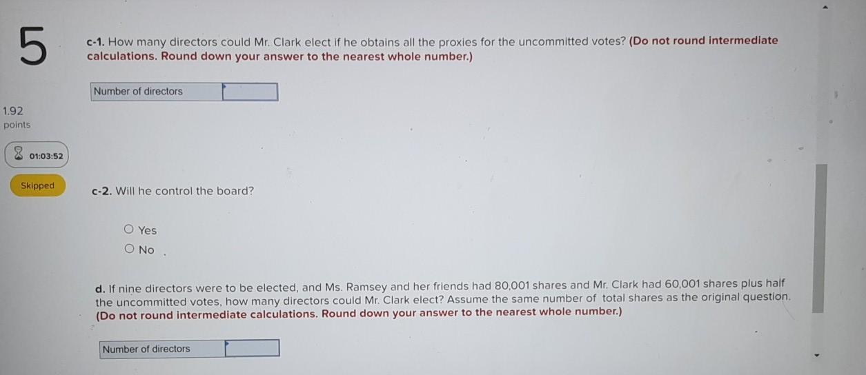 holding a stockholders' meeting next month. Ms. Ramsey is the president of