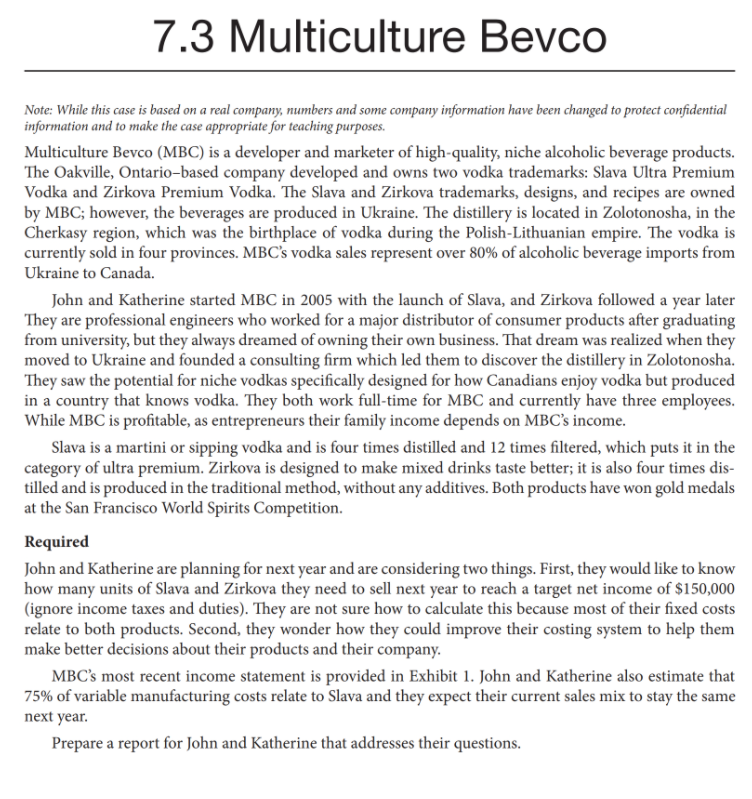 7.3 Multiculture Bevco Note: While this case is based on a