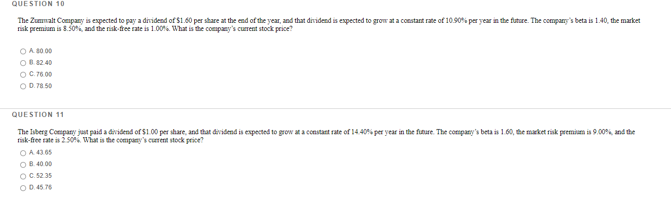 6.0% and PO = $39, what is the stock's expected dividend yield