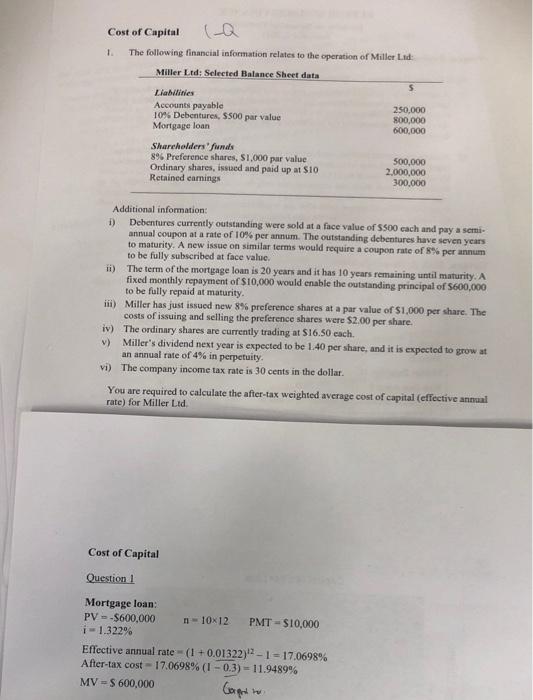 Hi there, the answer is provided on the paper below the question.