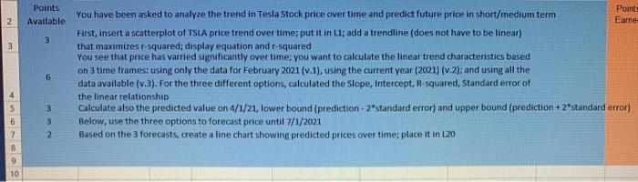  please help with correct calculations for the questions above!! Points Available
