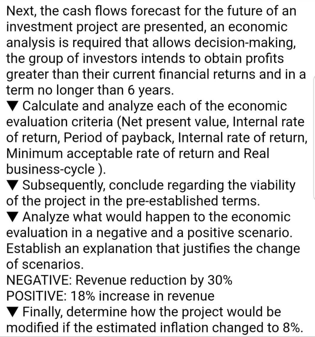 an investment project are presented, an economic analysis is required that allows