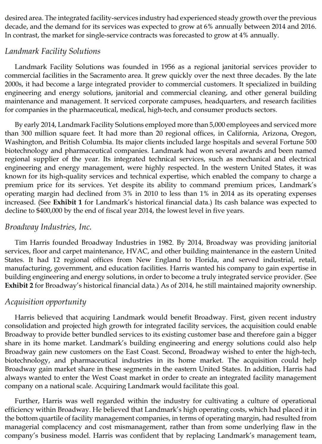 justify a $120 million bid for Landmark? Justify and Show with all