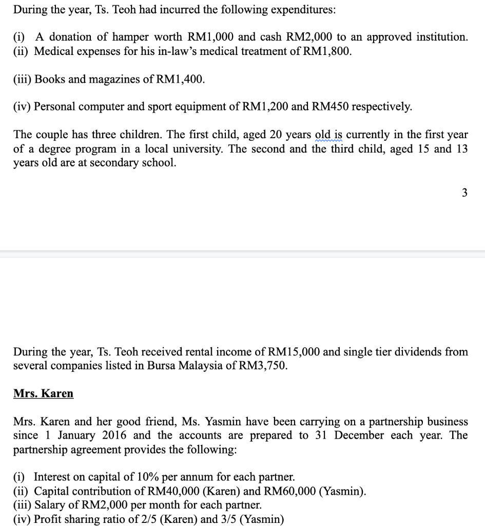 assessment 2020, assuming Ts. Teoh and Mrs. Karen opt for separate assessment,