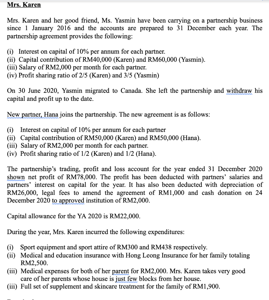 and Ts. Teoh claims the children relief, compute the tax payable for: