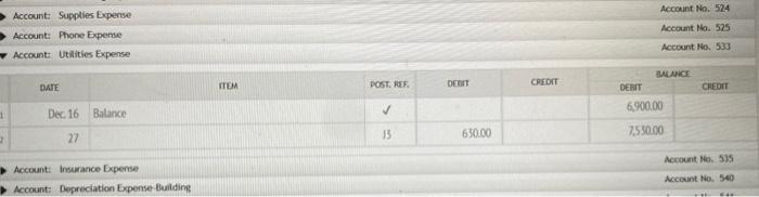 No. 203 coount: Wages Paryable Account No. 219 Account Ho. 219 Account: