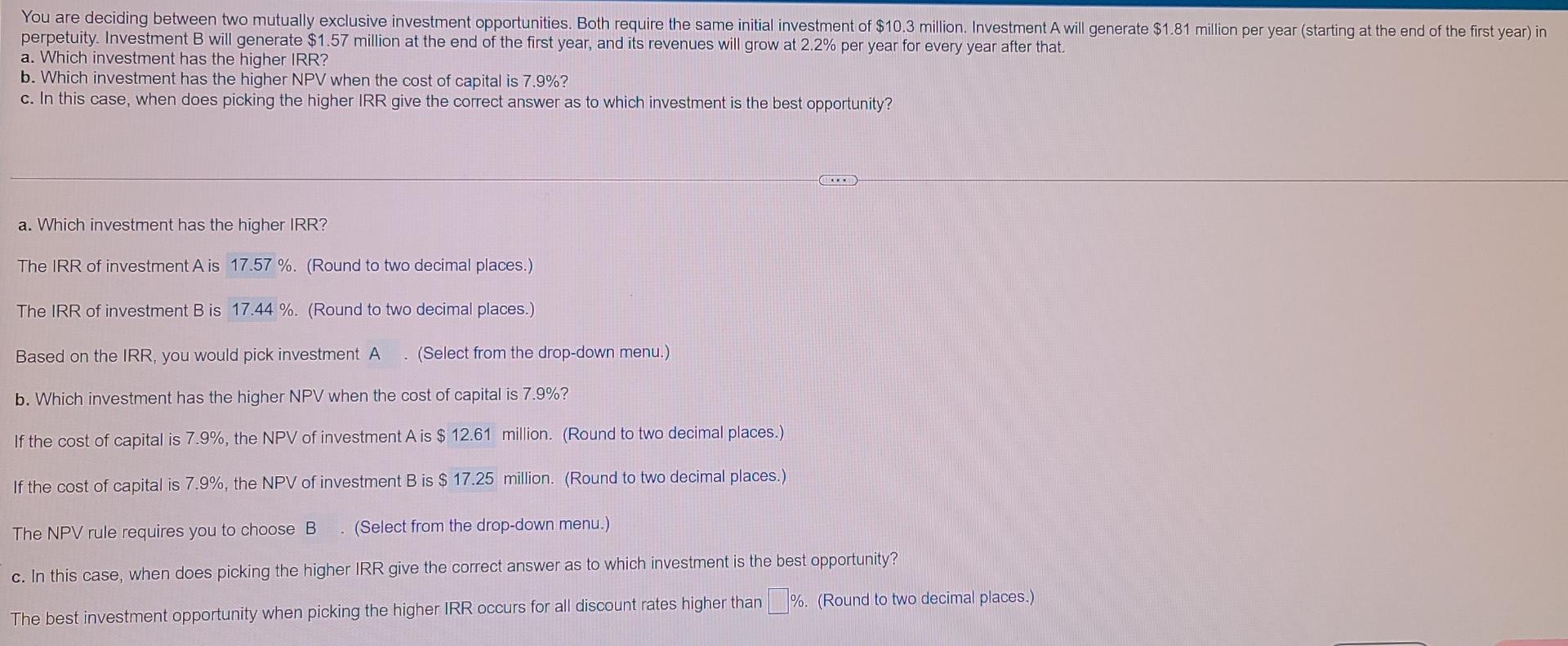  Please provide a step by step for part C please You