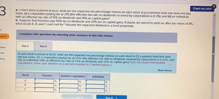 divided between dividends and capital gains in the following way Divided points