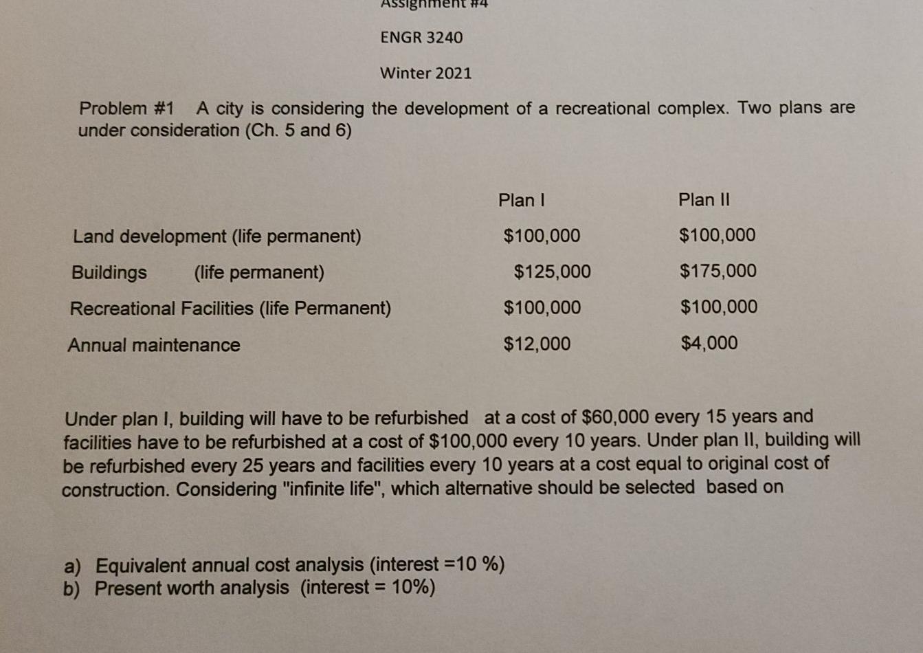 please help me solving this question Assignment #4 ENGR 3240 Winter
