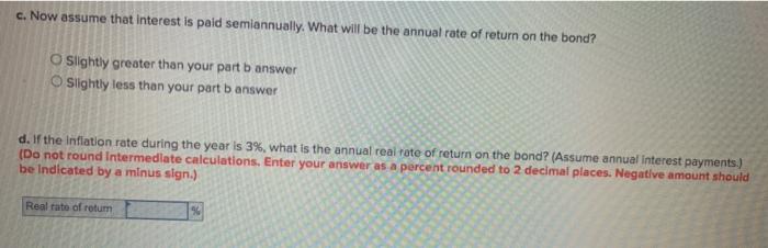 value of $1,000 has 10 years until maturity, carries a coupon rate