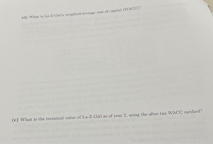 o. You are interested in valuing a company in the furniture industry