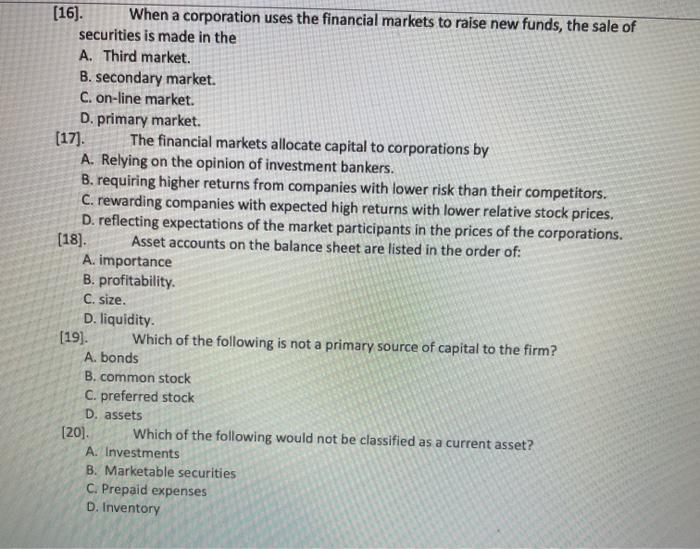 MULTIPLE CHOICES . just GIVE THE RIGHT ANSWER . NO NEED TO