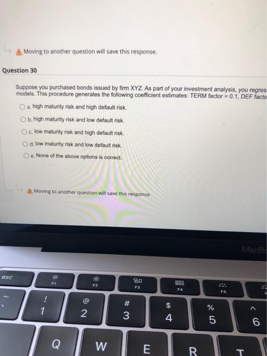 analysis, you regress XYZ'S This procedure generates the following coefficient estimates: market