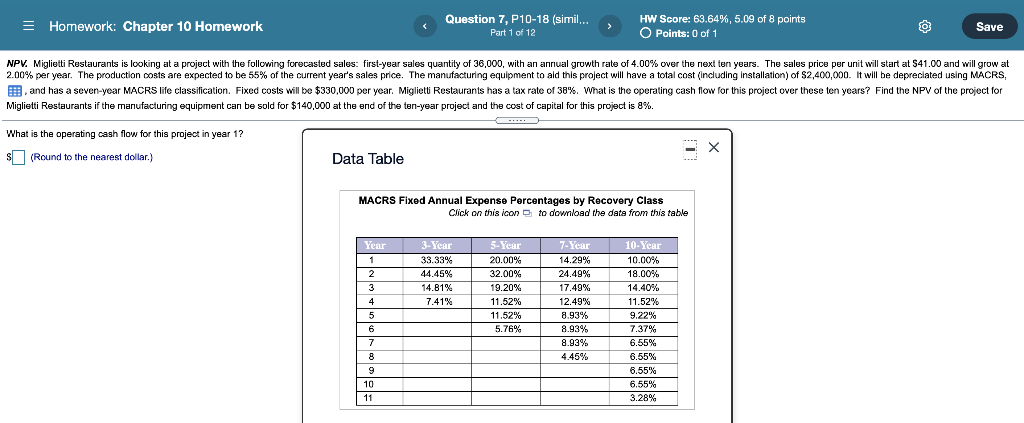 = Homework: Chapter 10 Homework Question 7, P10-18 (simil... Part 1 of