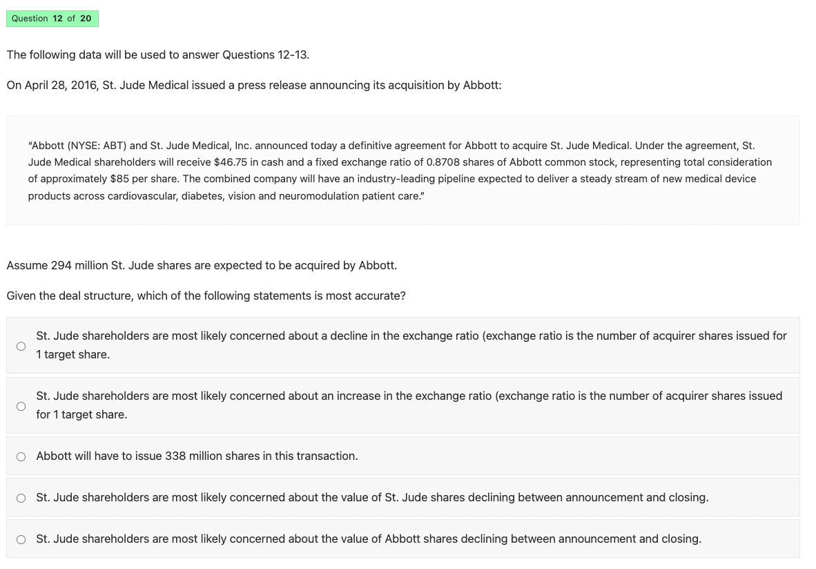 pls help answer these M&A questions The following data will be used