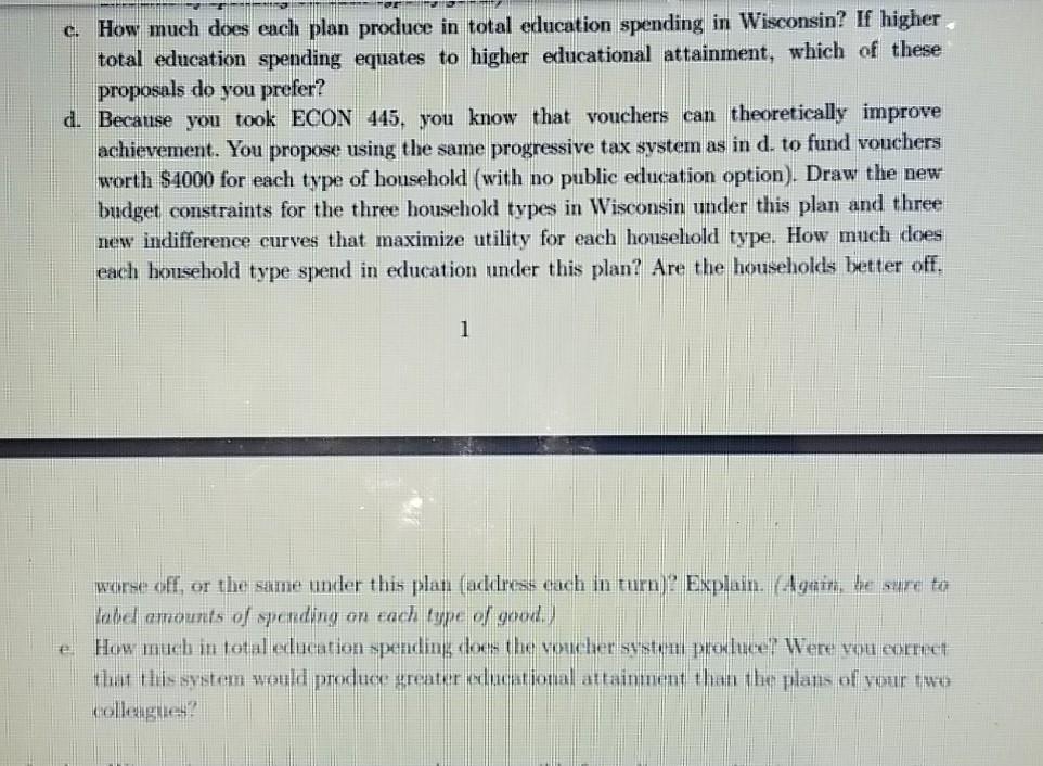WORK 1. Imagine that you are a Wisconsin state senator. It is