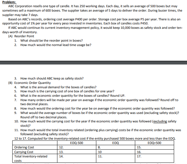 May I ask for help for nos. 12 - 17 of letter