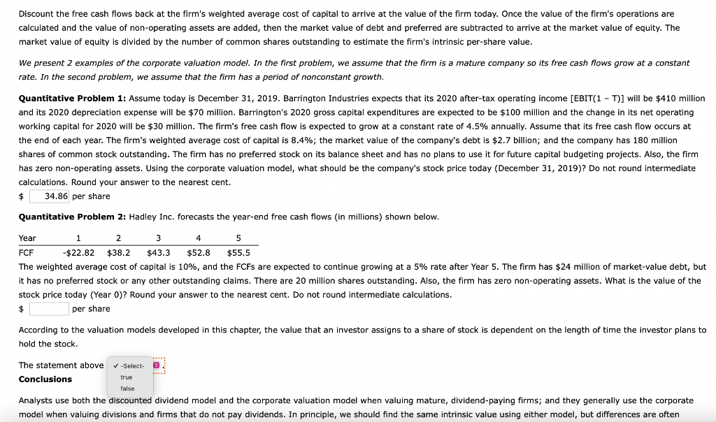 Model The recognition that dividends are dependent on earnings, so a reliable