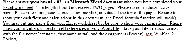 you undertake the plane project? Why? Please answer questions #1 - #5