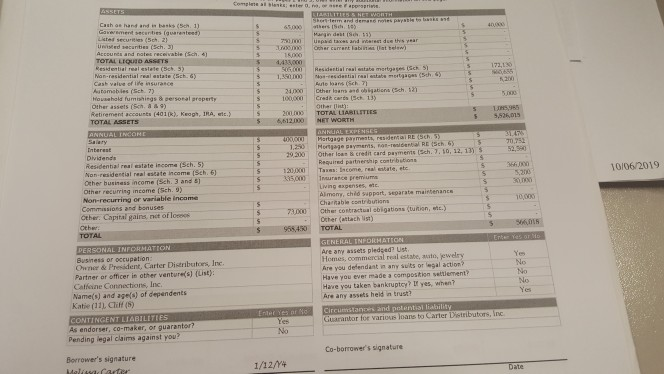 use the information provided in the Melissa Carter case to answer this