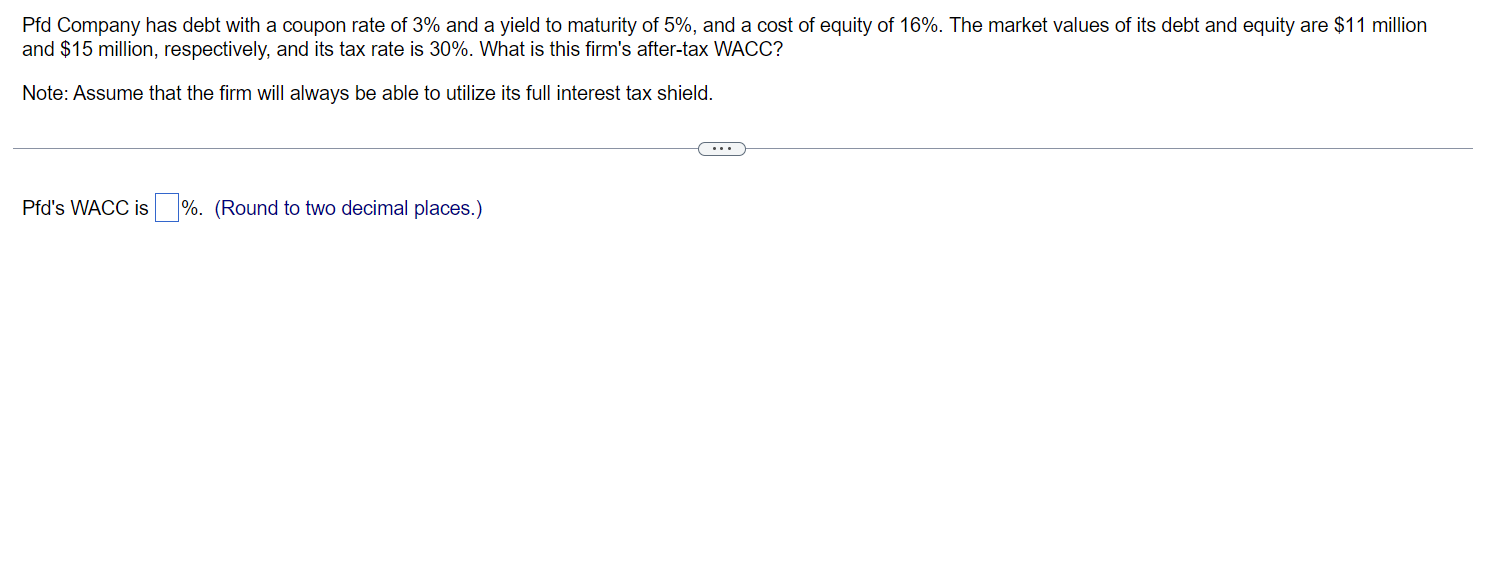 Q11 PLEASE ANSWER CORRECTLY AND PROMPTLY!! PLEASE SHOW ALL WORK!! Pfd Company