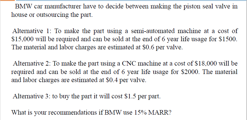 Please need a solution by hand and not by spreadsheet. I repeat