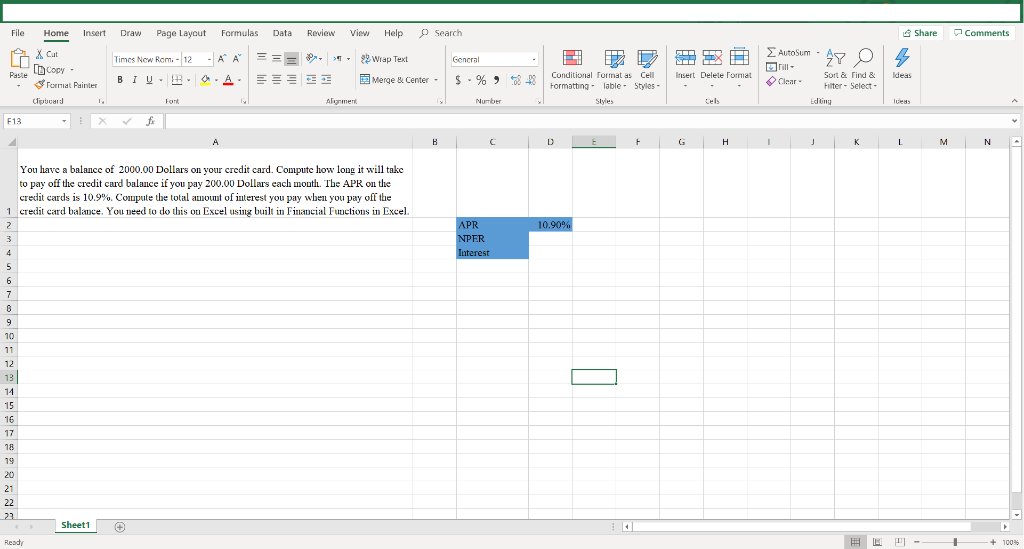 Draw Page Layout Formulas Data Review View Help Search Comments .