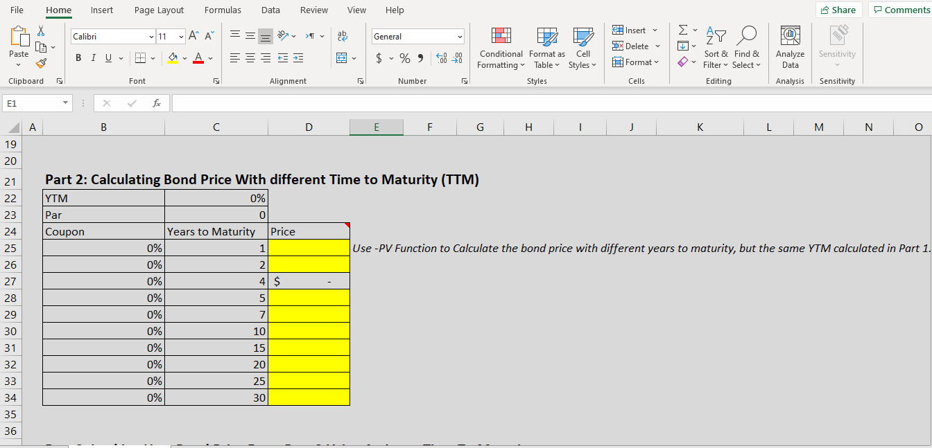 be hard coded with data. Cells with a yellow background must be