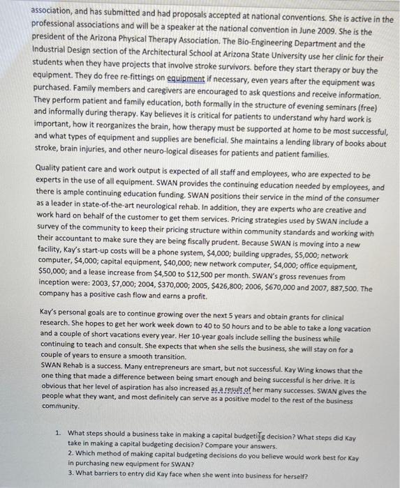 be in 1998 when she was working in a rehab facility. In