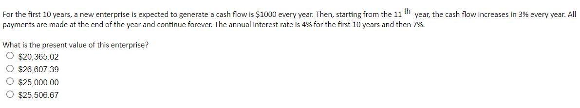 For the first 10 years, a new enterprise is expected to