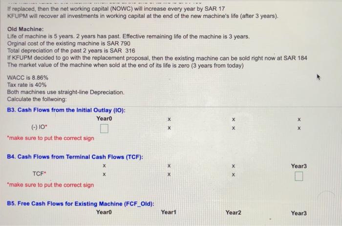 analyze the proposed replacement and you collected the below information New Machine: