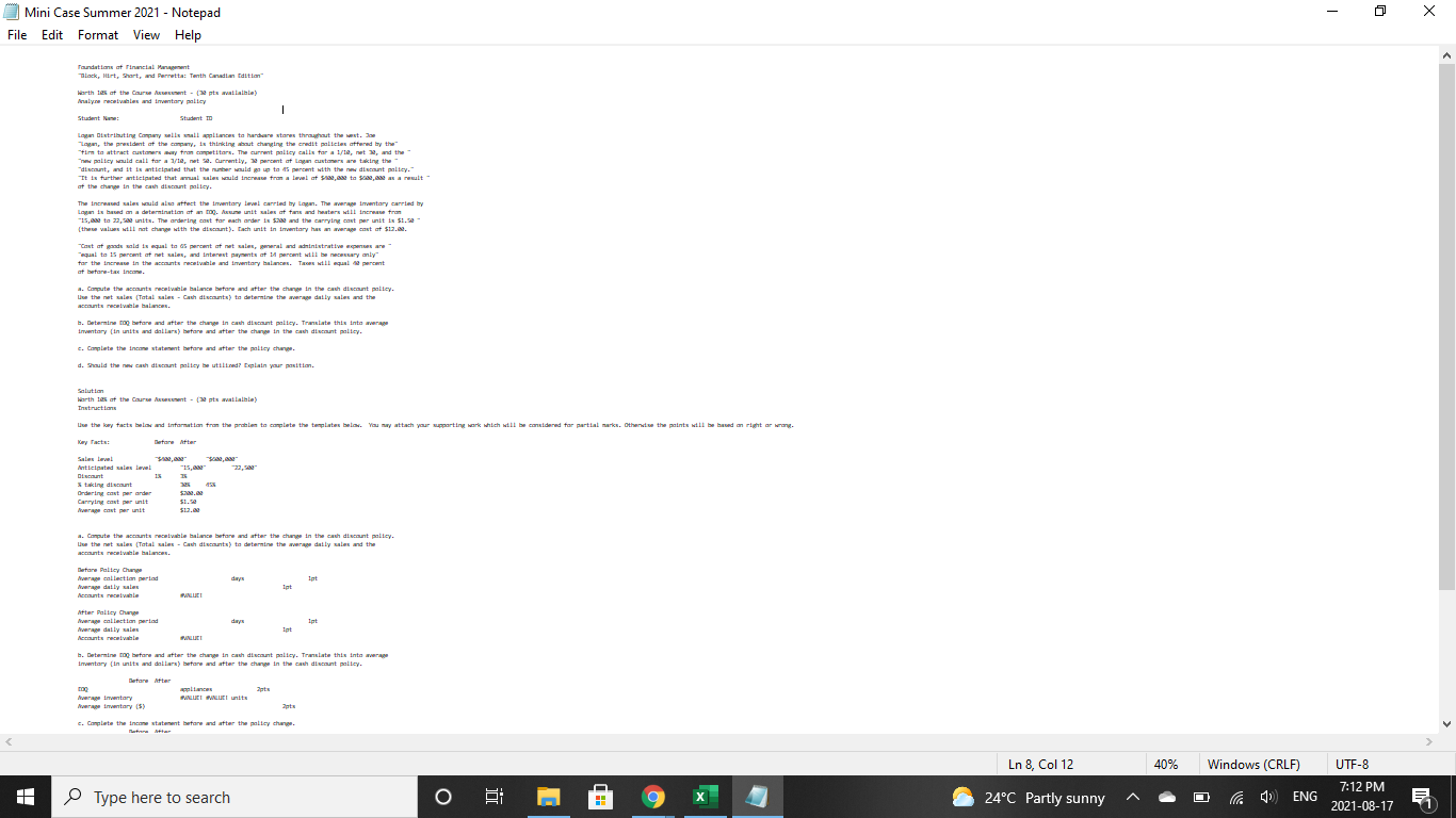  - o Mini Case Summer 2021 - Notepad File Edit Format