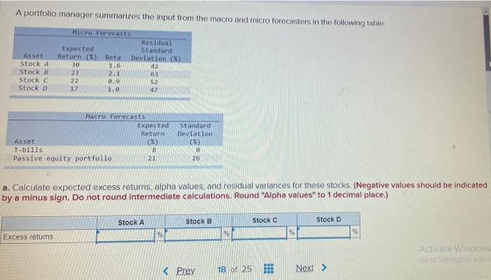  A portfolio manager summarizes the input from the macro and micro