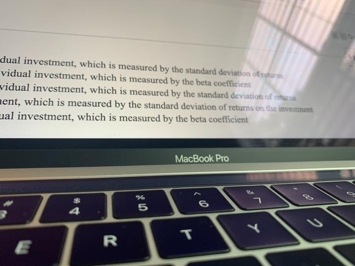 be rewarded only for the systematic tocated wit b. investors should expect