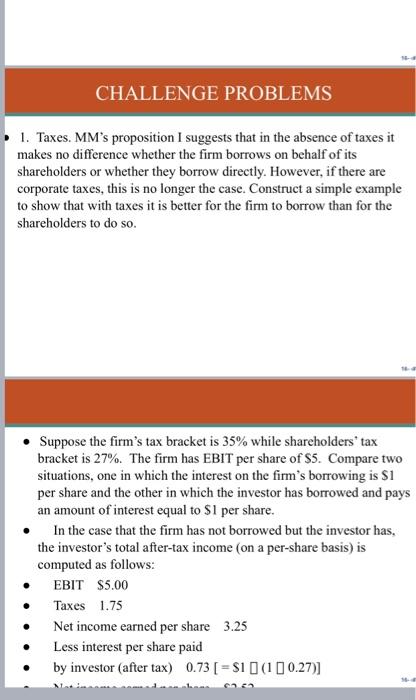 please help me answer this i need it asap -- CHALLENGE PROBLEMS