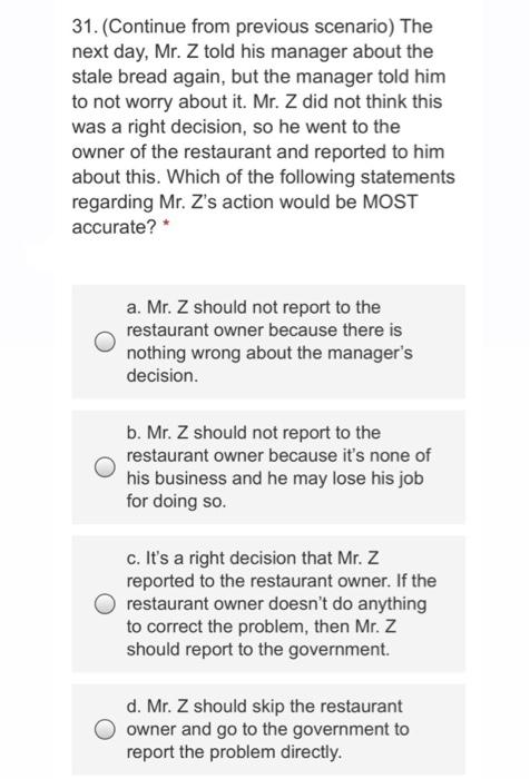 Please tell me which one is the correct answer 31. (Continue from